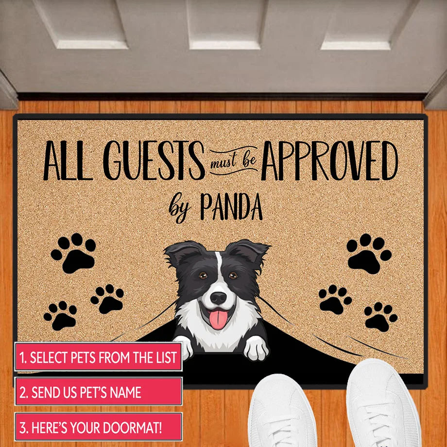 All Guests Approved Personalised Custom Pet Door Mat