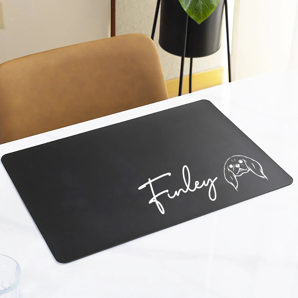 Personalised Non-Slip Waterproof Pet Feeding Mat