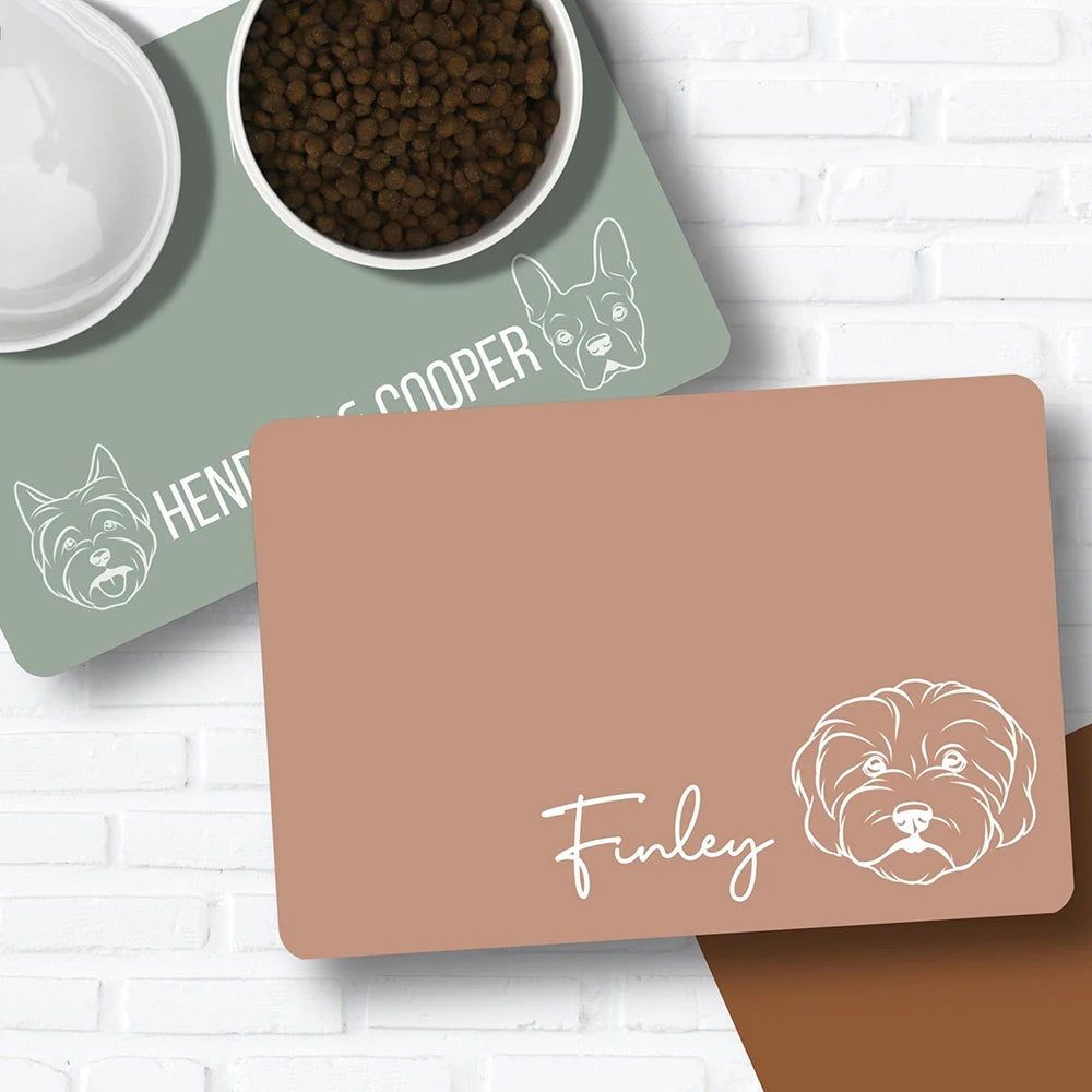 Personalised Non-Slip Waterproof Pet Feeding Mat