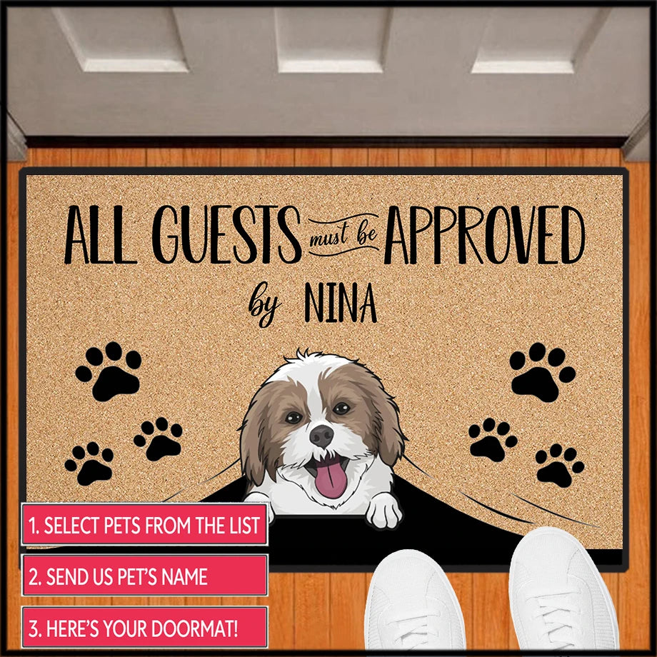 All Guests Approved Personalised Custom Pet Door Mat