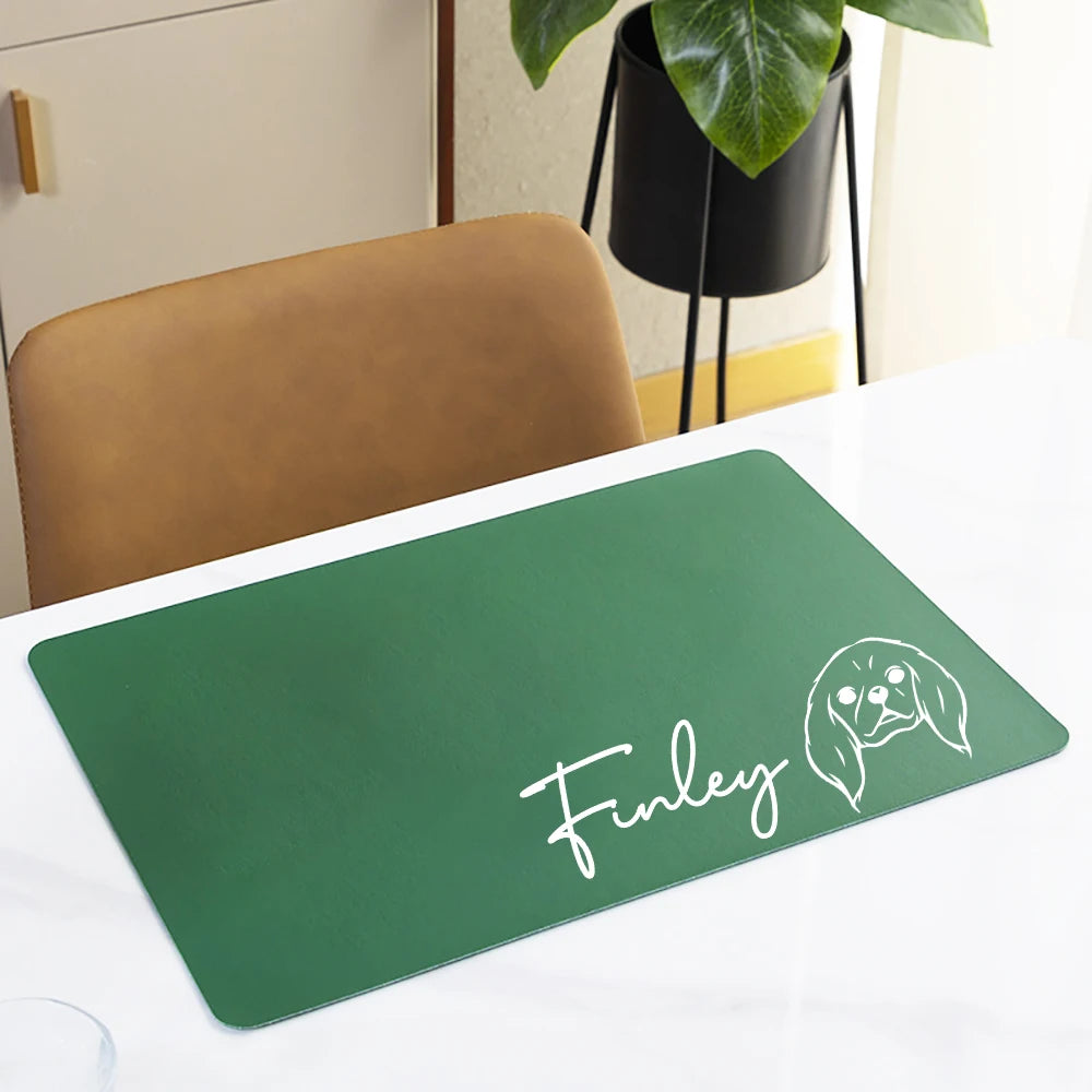 Personalised Non-Slip Waterproof Pet Feeding Mat