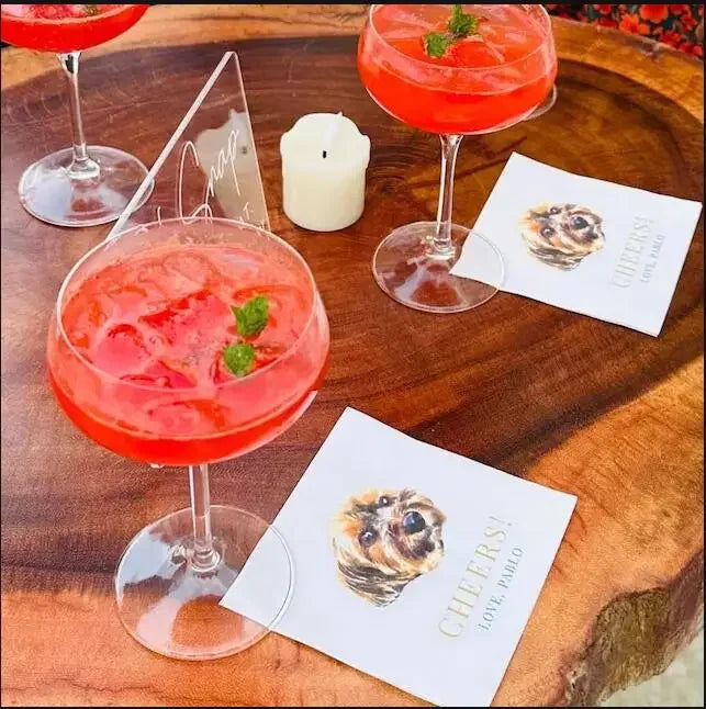 25PCS Coloured Personalised Pet Cocktail Napkins