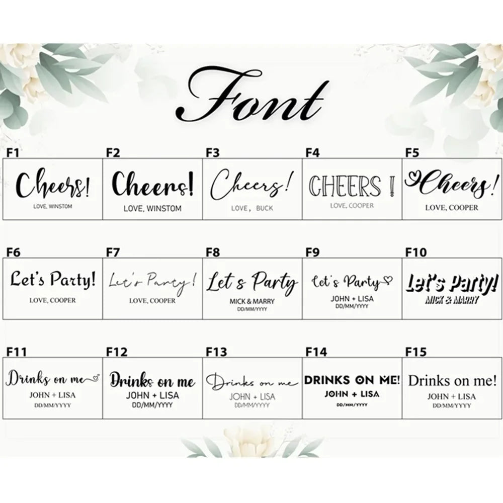 25PCS Coloured Personalised Pet Cocktail Napkins