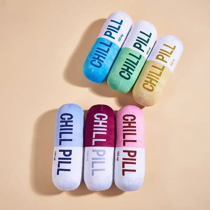 Chill Pill Plush Squeak Dog Toy