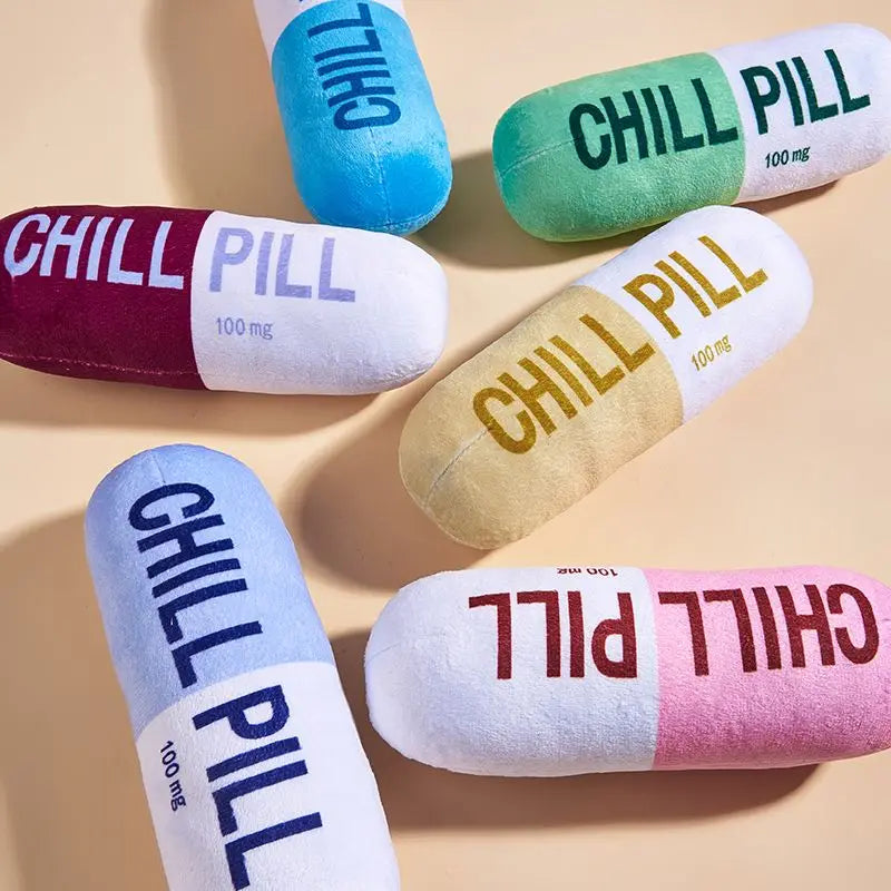 Chill Pill Plush Squeak Dog Toy