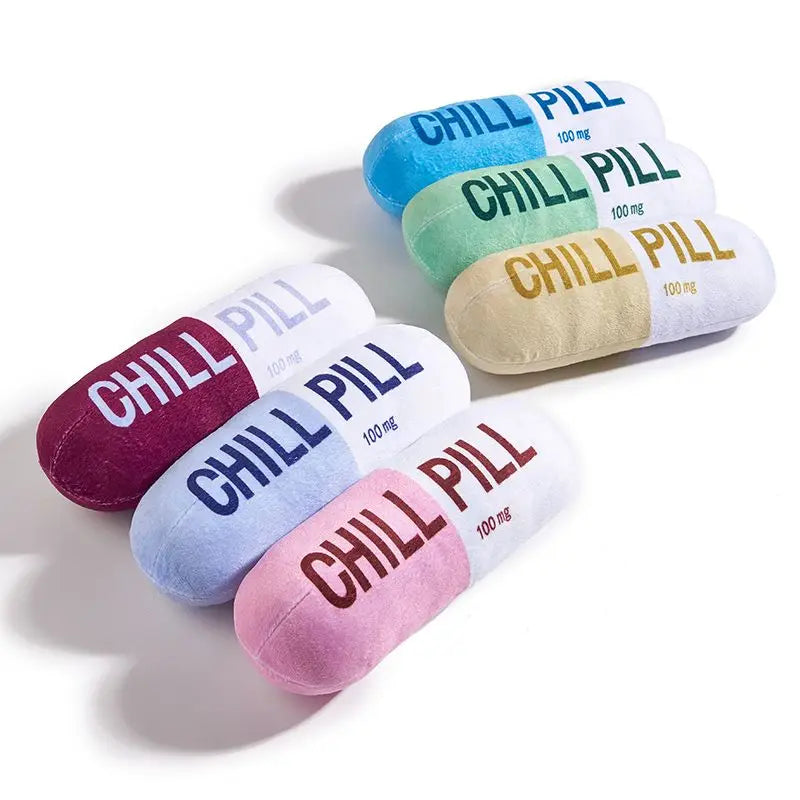Chill Pill Plush Squeak Dog Toy