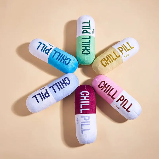 Chill Pill Plush Squeak Dog Toy